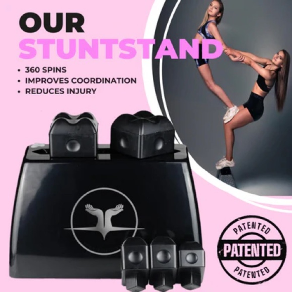 Black Stunt Stand with attachments
